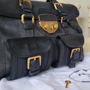 Prada Antic Leather Handbag